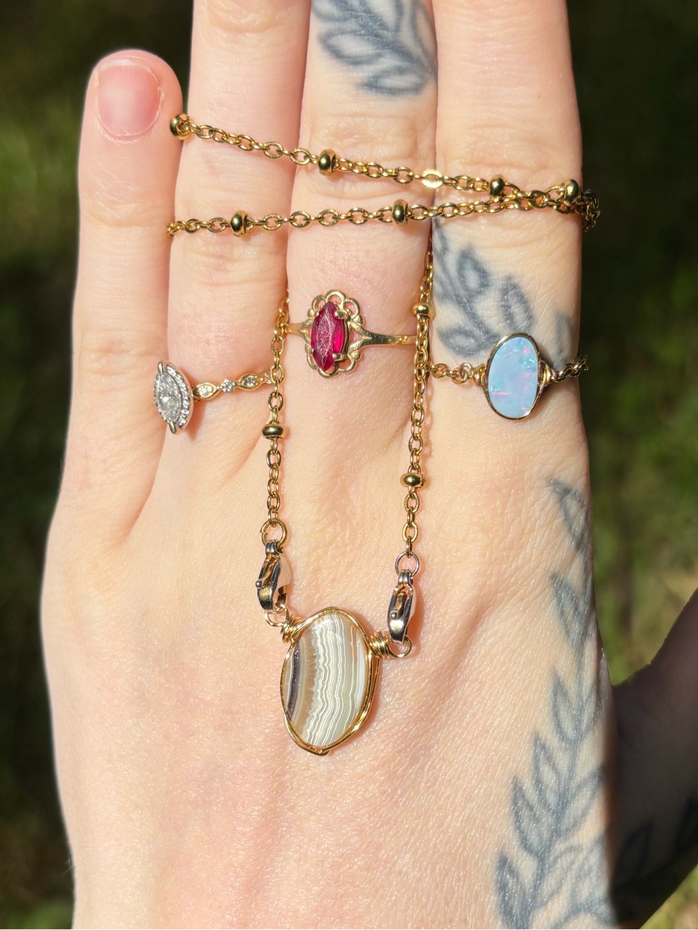 Onyx interchangeable necklace